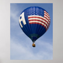 USA Flag Balloon Print