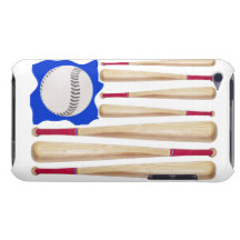 USA Flag Baseball Theme iPod Case-Mate Cases