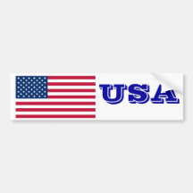 USA Flag Bumper Stickers