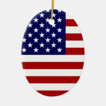 USA Flag Christmas Ornaments