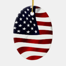 USA Flag Christmas Tree Ornaments