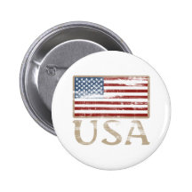 USA Flag Distressed Buttons