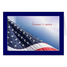 USA Flag - Forever in Peace Greeting Card