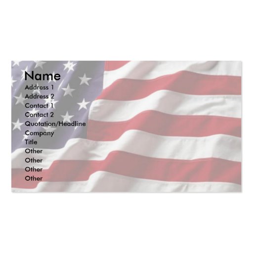 USA Flag Profile Card Business Card