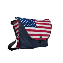 USA Flag Rickshaw Messenger Bag