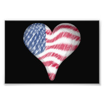 USA Flag Sketch Painting Blur Photo