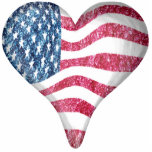 USA Flag Sketch Painting Cut Out