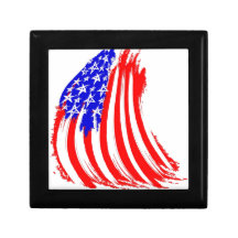 Usa-flag sketch trinket box