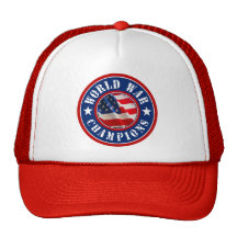 USA Flag World War Champions Trucker Hat
