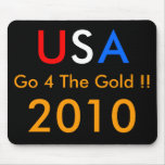 USA Go 4 The GOLD !! 2010 Mouse Pads