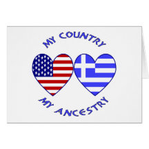 USA / Greek Country Ancestry Cards