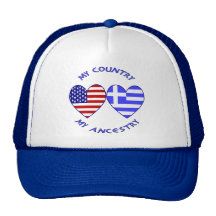 USA / Greek Country Ancestry Hats
