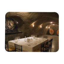 USA, Oregon, Dundee. Dining room in Archery Vinyl Magnet