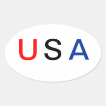 USA OVAL STICKERS