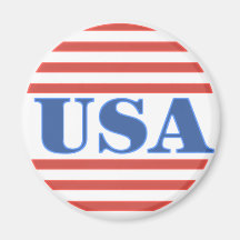USA Patriotic Stars and Stripes Fridge Magnet