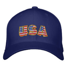USA RB2 EMBROIDERED BASEBALL CAPS