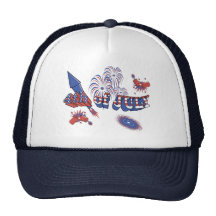 USA-Rocket 4th of July Mesh Hats