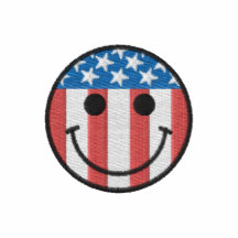 usa smiley face small polo