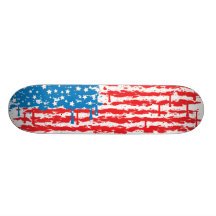 USA Spraypaint Drip Flag Custom Skateboard