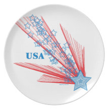 USA Stars Party Plate