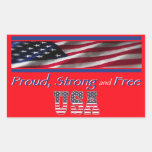 USA Strong Rectangle Sticker