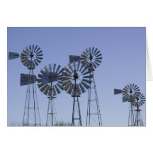 USA, TEXAS, Lubbock: American Wind Power Centre Greeting Card