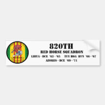USAF 820th Red Horse Squadron Bumper Sticker