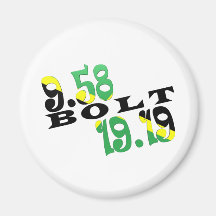 Usain Bolt Berlin 2 WR Jamaican Flag Refrigerator Magnet