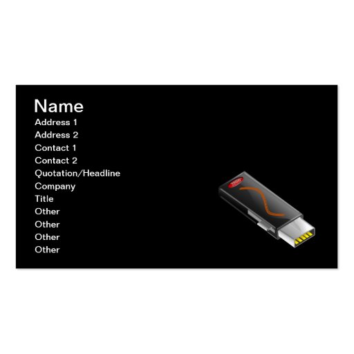 Usb_Flash_Vector_Clipart Business Card Template
