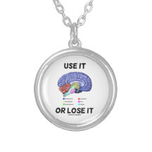Use It Or Lose It (Anatomical Brain Advice) Personalized Necklace