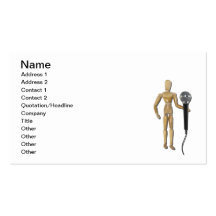 Using Audio Microphone Business Card Template