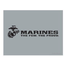 USMC The Few The Proud Logo - Black Post Cards