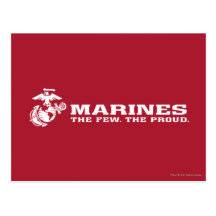 USMC The Few The Proud Logo - White Postcards