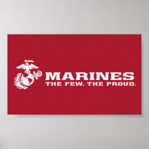 USMC The Few The Proud Logo - White Posters