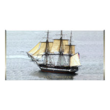 USS Constitution at Full Mask Picture Card
