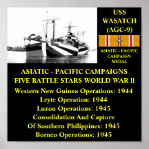 USS WASATCH (AGC-9) POSTER