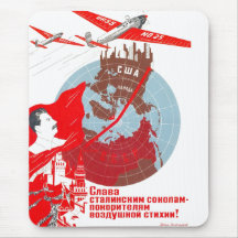USSR CCCP Cold War Soviet Union Propaganda Posters Mousemats
