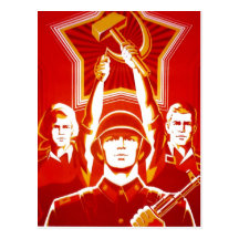 USSR CCCP Cold War Soviet Union Propaganda Posters Post Card