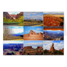 Utah Landscape Icons Greeting Card