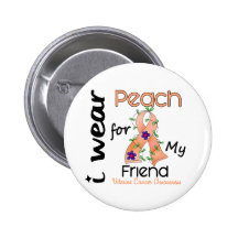 Uterine Cancer I Wear Peach For My Friend 43 Pin