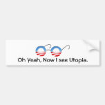 Utopia glasses bumper stickers