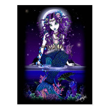 Uxia Postcard Gothic Mermaid Fantasy