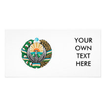 Uzbekistan Coat of Arms Custom Photo Card
