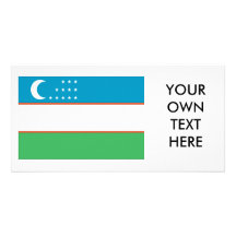 Uzbekistan Flag Custom Photo Card