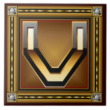 V Monogram Premium Best viewed large. see notes Ceramic Tiles