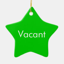 Vacant Occupied two sided Door Hang Christmas Tree Ornaments