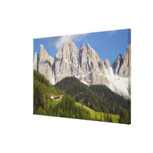 Val di Funes, Villnosstal, Dolomites, Italy Stretched Canvas Print