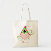 Valentine Birdhouse Canvas Bag
