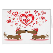 Valentine Dachshunds Greeting Cards