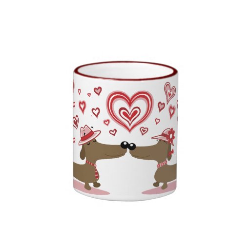 Valentine Dachshunds LOVE YOU! mug